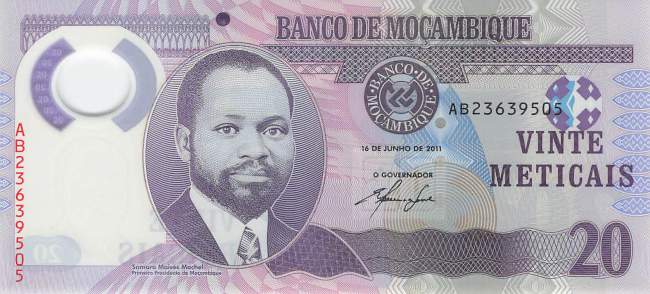 Mosambik p149a 20 Meticais 2011